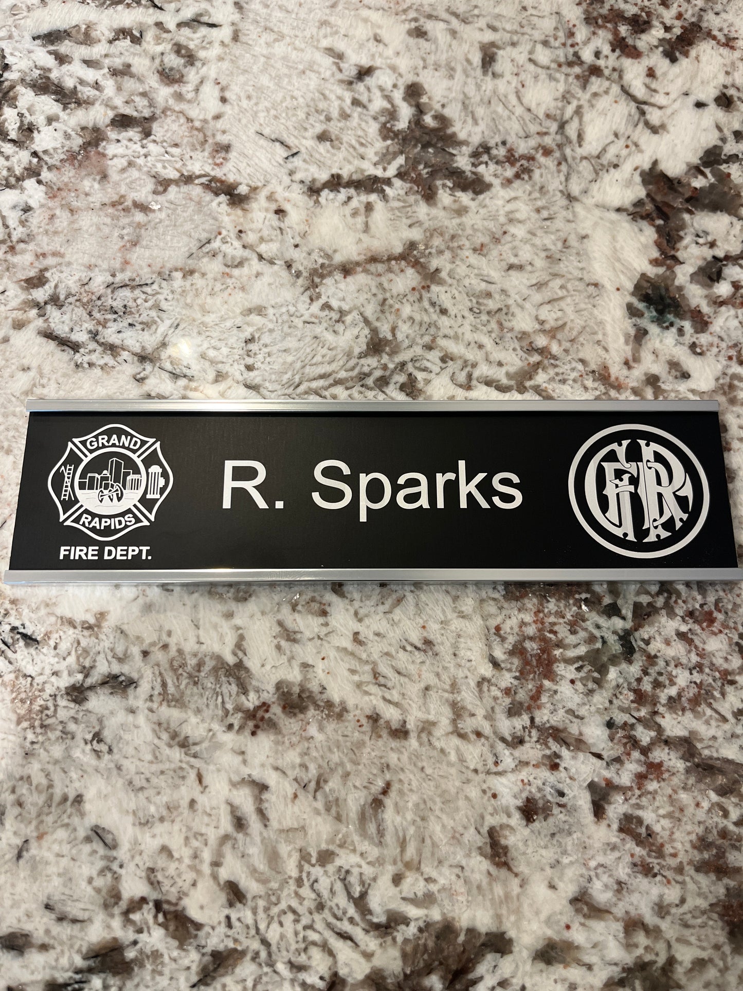 Aluminum Matte Black Locker tags