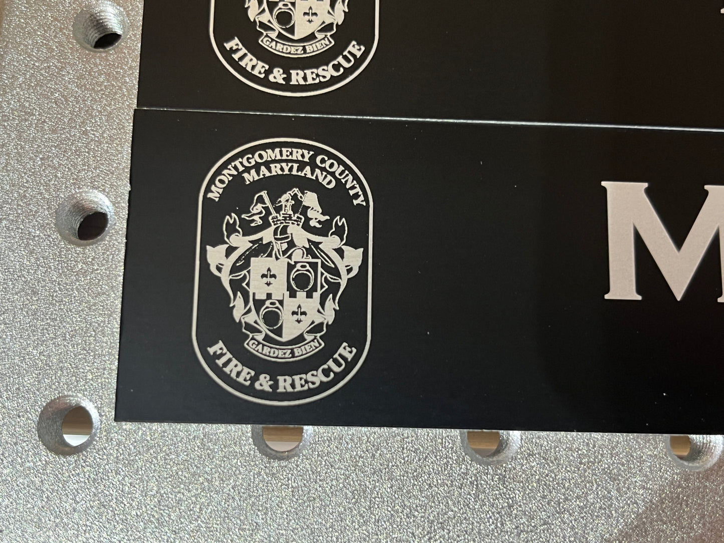 Aluminum Matte Black Locker tags