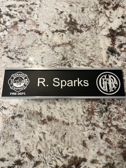 Aluminum Matte Black Locker tags